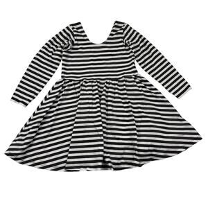 Monica + Andy Black & White Striped Dress